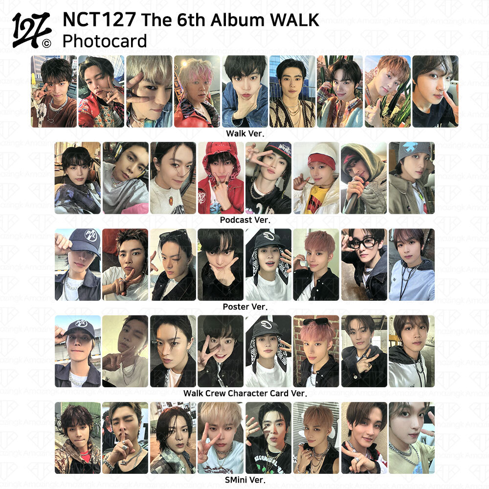 NCT127 The 6th Album WALK Official Photocard Poster SMini