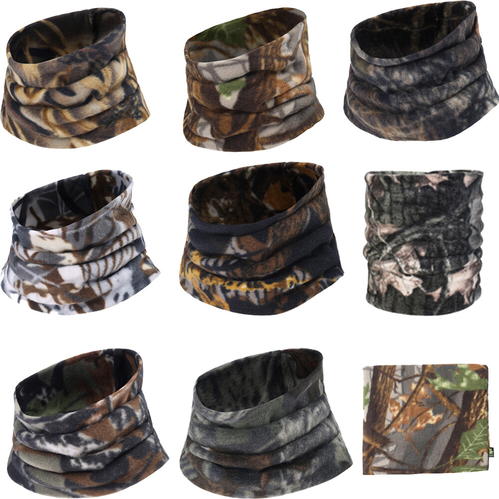 Winter Polar Fleece Face Mask Cover Camouflage Scarfs Camo Neck Warmer Gaiter