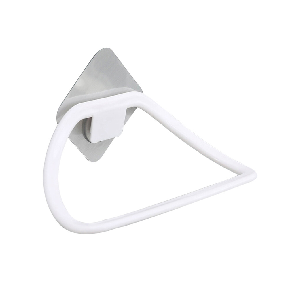 2pcs Punch Anillo de toalla de baño libre Pegajoso mágico Soporte de