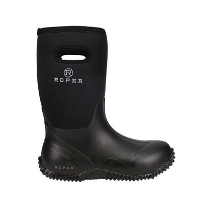 

Черные повседневные ботинки для мальчиков Roper Barnyard Pull On Youth Boy 09-119-1136-0482, Черный, Roper Barnyard Pull On Youth