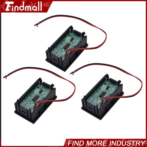 3× DC 4.5-30V Blue LED 3Digital Display Voltage Meter Voltmeter Panel Motorcycle
