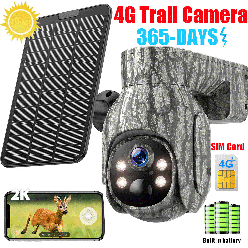 Campark 2K 4G LTE Cellular Solar PTZ Trail Camera  Security Camera With SIM Card