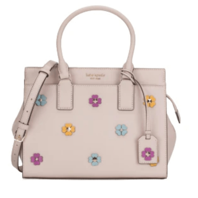 Cameron spade flower applique 2025 medium satchel
