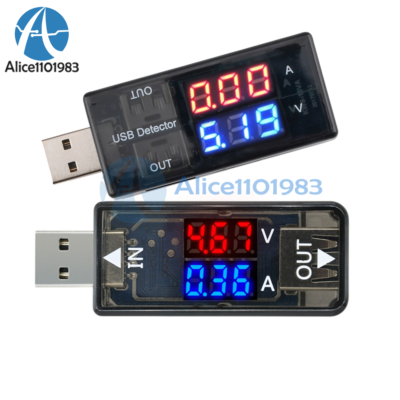 USB Voltage Current Meter Digital LED Display Voltmeter Ammeter Detector Tester