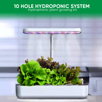 Hydroponics Growing System Indoor Garden Kit 10 Pods Indoor Herb Garden w/ Seeds
