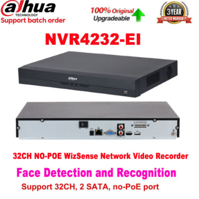 Dahua AI 4K NVR4232-EI 32CH 2SATA WizSense 16MP NVR Face Detection & Recognition
