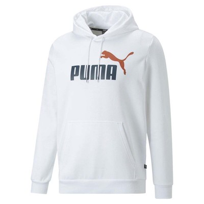 

Puma Essentials+ TwoTone Logo Pullover Hoodie Мужская белая повседневная верхняя одежда 58676, Белый