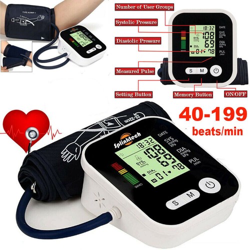 Blutdruckmessgerät Oberarm LCD Blutdruck Monitor Automatische Pulsmesser DE DHL