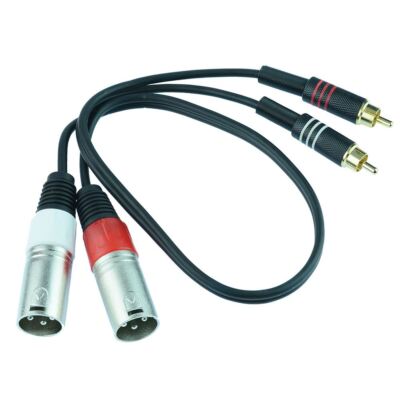 3M 2 X Rca Mâle Prise Jack Pour XLR Prise Mâle Audio Câble