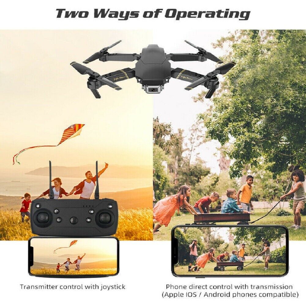Drone X Pro WIFI FPV 4K HD Camera 3 Batteries Foldable Selfie RC Quadcopter 2021