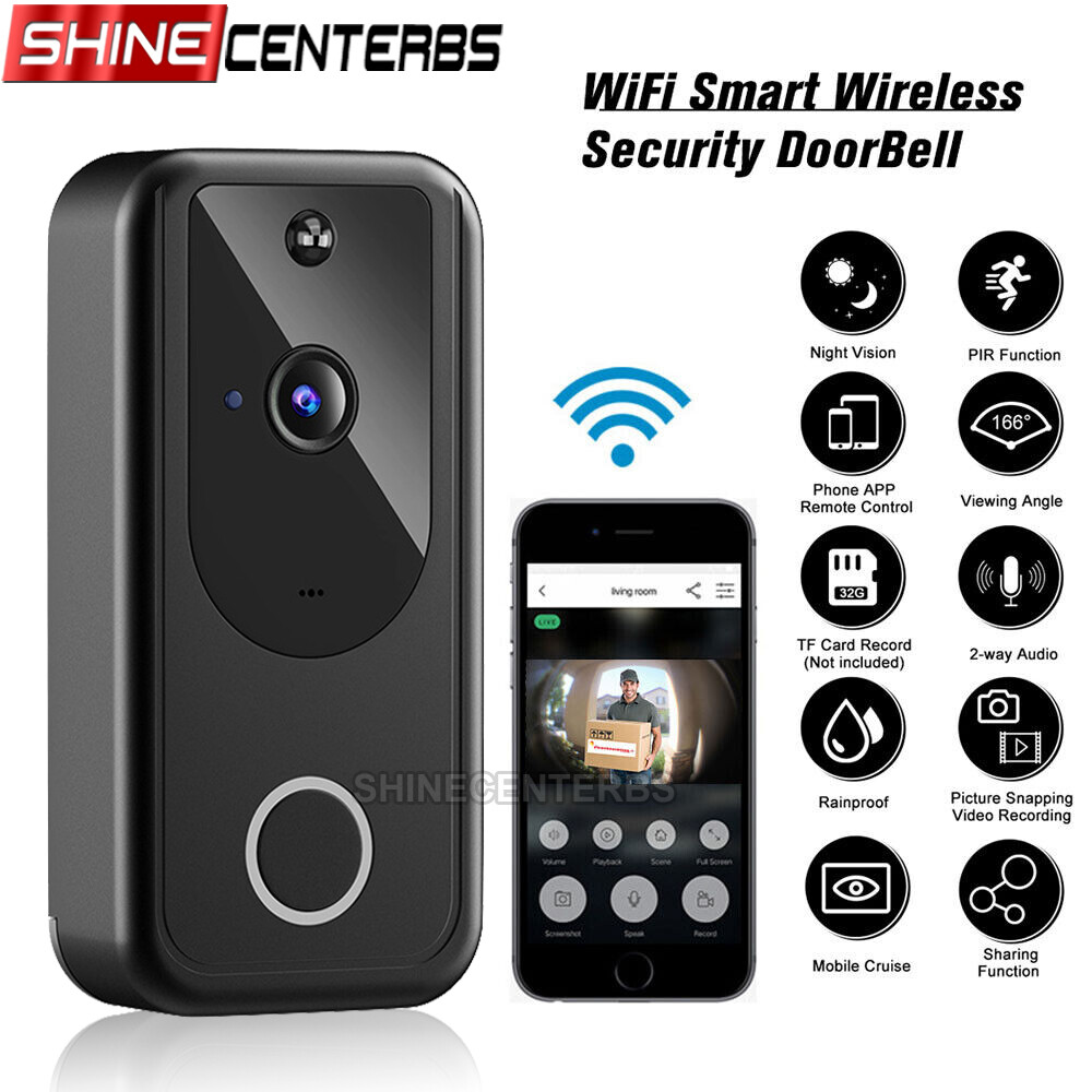 Smart Wireless WiFi Doorbell Phone Door Ring Intercom Securi