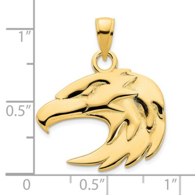 Pre-owned Superdealsforeverything Real 14kt Yellow Gold Eagle Pendant