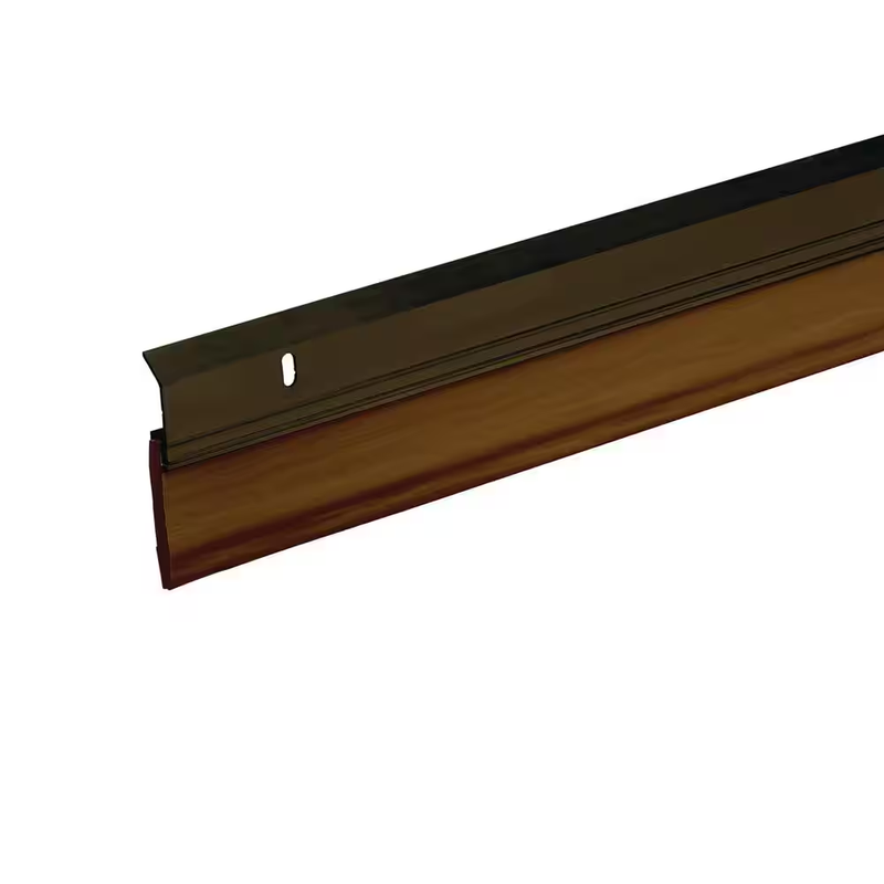 Door Sweep 36 Inch Brown Heavy Duty Vinyl Aluminum Weather Seal Draft Stopper