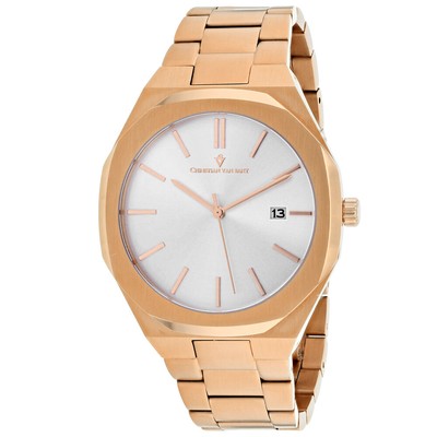 Pre-owned Christian Van Sant Mens Octavius Slim Silver Dial Watch - Cv0523
