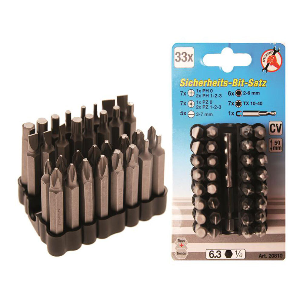 BGS-20810 | Bit-Satz für Sicherungsschrauben 50 mm 33-tlg.