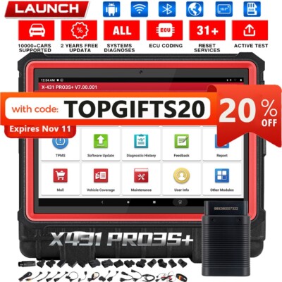 2024 LAUNCH X431 PRO3S+ V2.0 OBD2 Scanner Car Diagnostic Tool ECU Programming