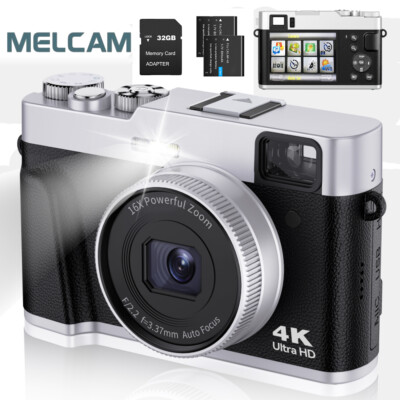 Professional Photography Camera 4K Digital Camera with Viewfinder and 32GB Card