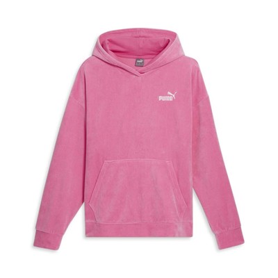 Женская повседневная верхняя одежда розового цвета с капюшоном из велюра Puma Essential Elevated 6759