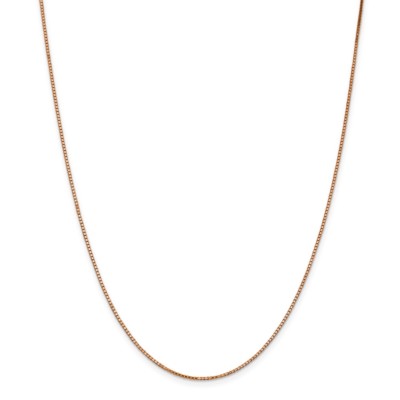 Pre-owned Superdealsforeverything Real 14kt Rose Gold 20 Inch 1.10mm Box Link With Lobster Clasp Chain; 20 Inch In Pink