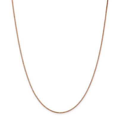 Pre-owned Superdealsforeverything Real 14kt Rose Gold 20 Inch 1.10mm Box Link With Lobster Clasp Chain; 20 Inch In Pink