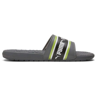 

Мужские серые повседневные сандалии Puma Cool Cat Stripe Repeat Slide 38588702, Grey, Puma Cool Cat Stripe Repeat Slide