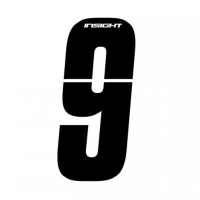 Insight 2'' Side Plate Numbers 9 Black