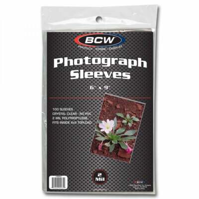 1 pack of 100 BCW 6'' x 9'' Photo Sleeves