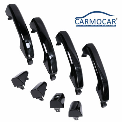 4 pcs Door Handles 23236150 For 2014-2018 Silverado Sierra Gloss Black Painted 