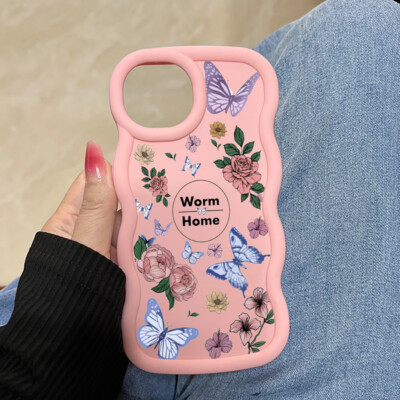 Luxury Wave Butterfly For Various Phone Back Case Cover Soft Fashion Women Girl