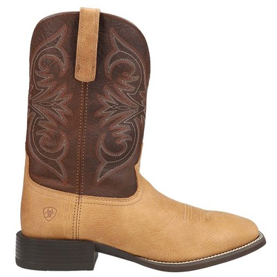 

Мужские коричневые повседневные ботинки Ariat Sport Pardner Tooled Inlay Square Toe Cowboy 1004, Коричневый, Ariat Sport Pardner Tooled Inlay Square Toe Cowboy