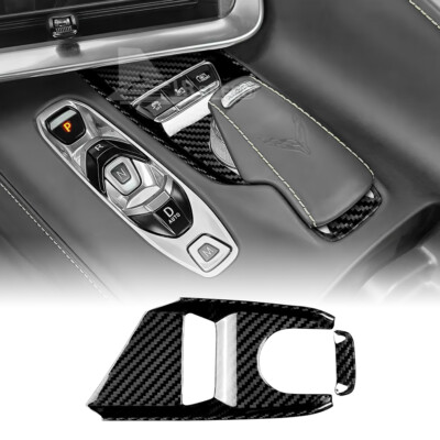 REAL HARD Carbon Fiber For Corvette C8 20-2023 Black Center Control Button Cover