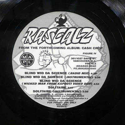 RASCALZ BLIND WID DA SCIENCE FIGURE IV ENTERTAINMENT 12341 96.CANADA-PRESS. 12