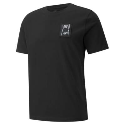 

Мужские черные повседневные топы Puma Pivot Crew Neck с коротким рукавом 532947-01, Черный, Puma Pivot Crew Neck Short Sleeve T-Shirt