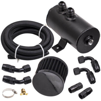 Oil Catch Can Filter 750ML 10AN Kit With 10ft Hose Set And Fittings Kit