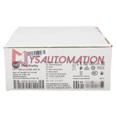 Allen Bradley 1606-XLE240E DC 24-28V,240W ,10A Power Supply Screw terminals