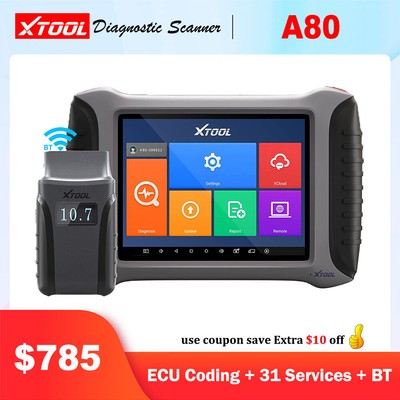 XTOOL A80 Car Diagnostic Scan Tool Bidirectional OBD2 Scanner K!ey Coding TPMS