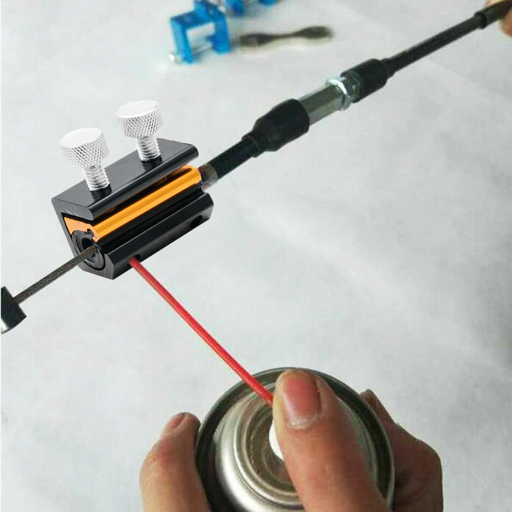 JoyFan Moto Twin-Clamp Cable Oiler Dual Cable Oiler Lubricator Luber Tool per Moto Scooter Bike