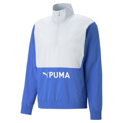 

Puma Fit Woven HalfZip Training Jacket Мужская синяя повседневная спортивная верхняя одежда 52310, Синий, Puma Fit Woven HalfZip Training Jacket