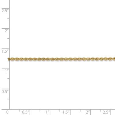Pre-owned Wishing For Claudia 14k Yellow Gold 2mm Handmade Rope Chain Bracelet 6 Inch