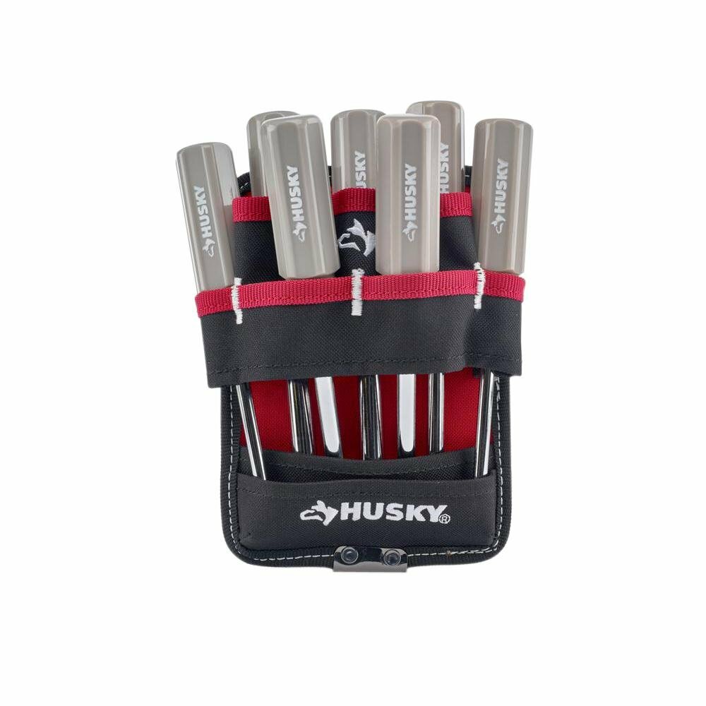HUSKY Tool Bag 5 in. Driver Wall Pouch Belt Clip Screwdriver Holder Organizer