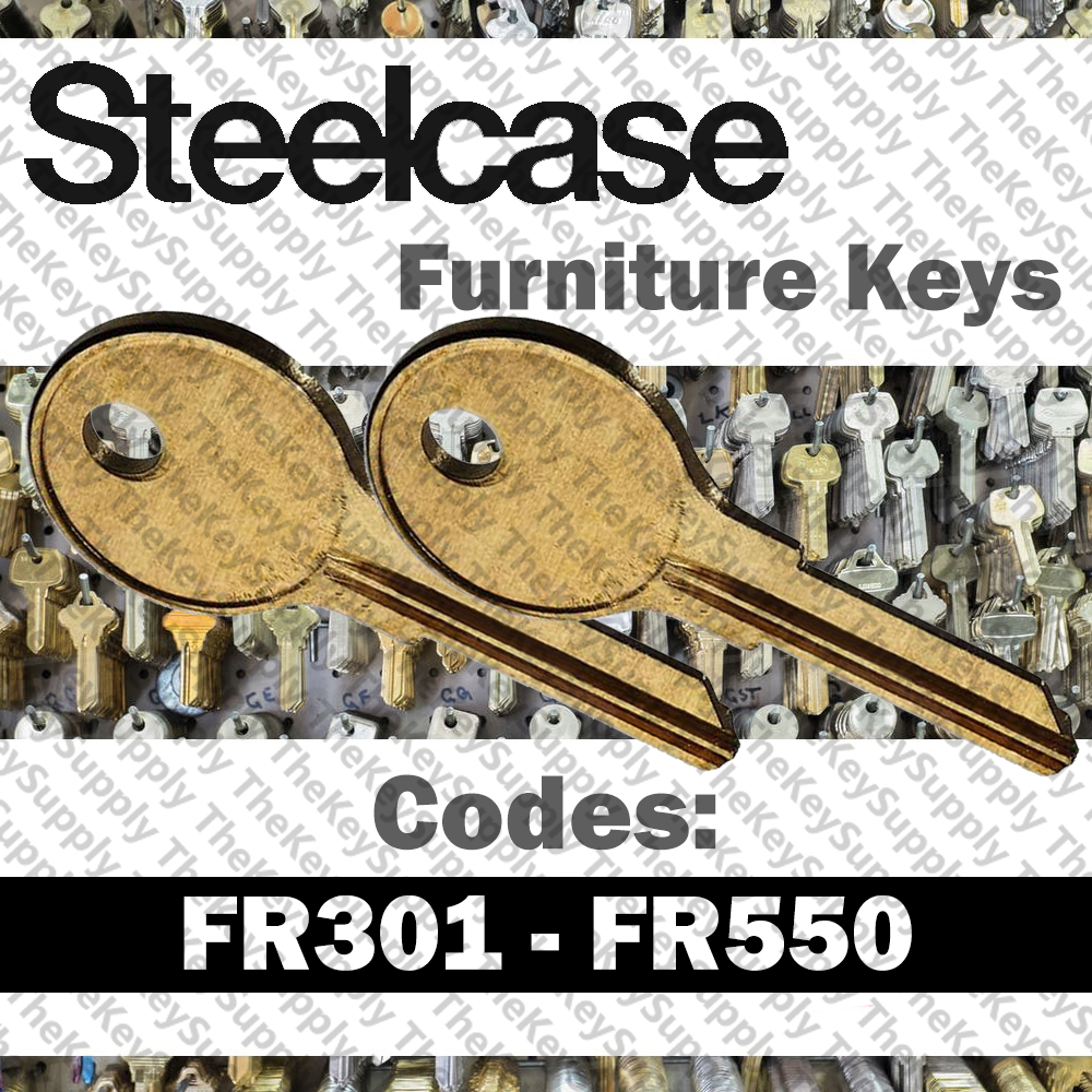 ( 2 ) Two Steelcase Office furniture keys / Cabinet Key / Series FR301 - FR550