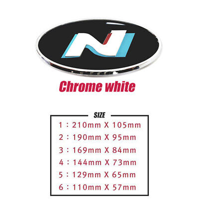 Front or Rear N Logo Emblem Number Choice for Hyundai Vehicle