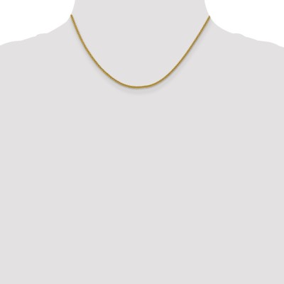 Pre-owned Superdealsforeverything Real 14kt Yellow Gold 2mm Semi-solid 3-wire Wheat Chain; 16 Inch; Lobster Clasp