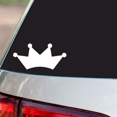 Crown Sticker Royalty Princess Queen S17 all chrome & regular vinyl colors