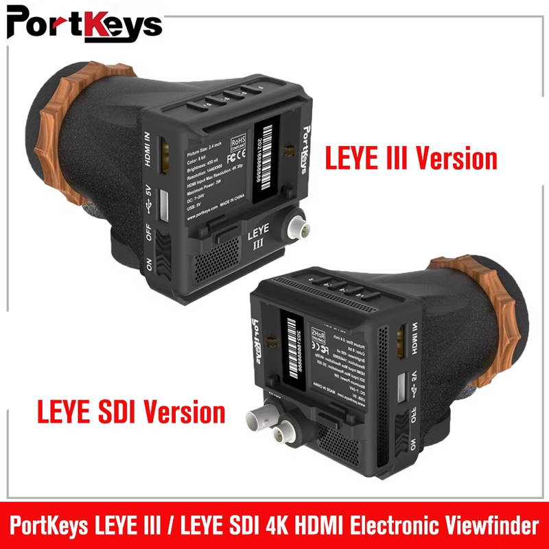 PortKeys LEYE III/SDI 4K Electronic Viewfinder with 2.4 inch LCD 3D LUT EVF Scre
