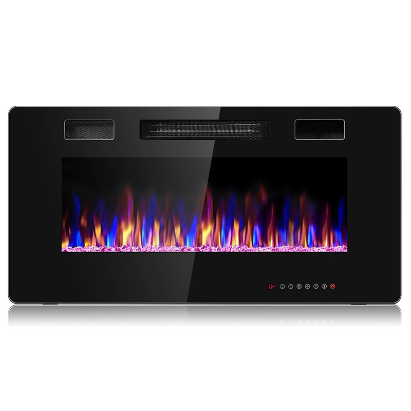 36'' Electric Fireplace Recessed Ultra Thin Wall Mounted Hea