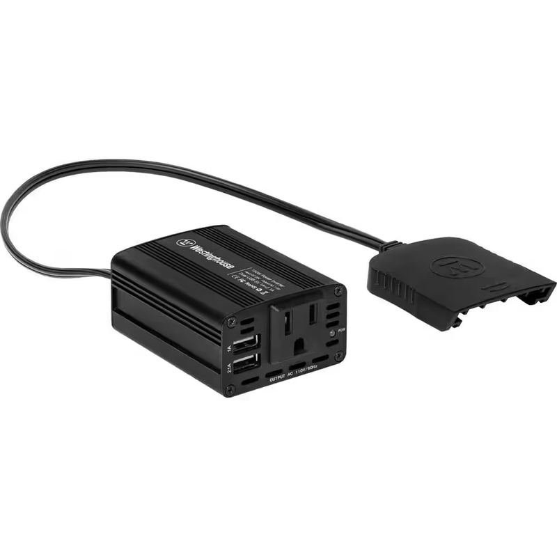 Westinghouse Power Inverter 150W Cordless 20V Battery Inverter Dual USB Outlet