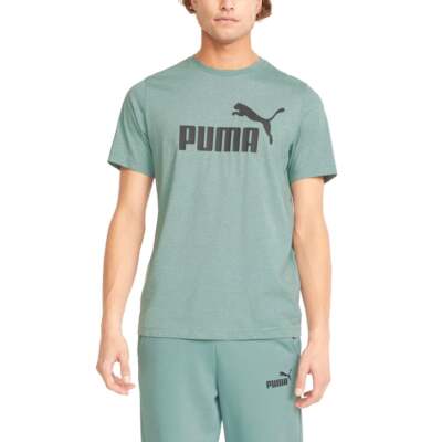 Футболка Puma Ess Heather Us мужская синяя спортивная повседневная 58627673