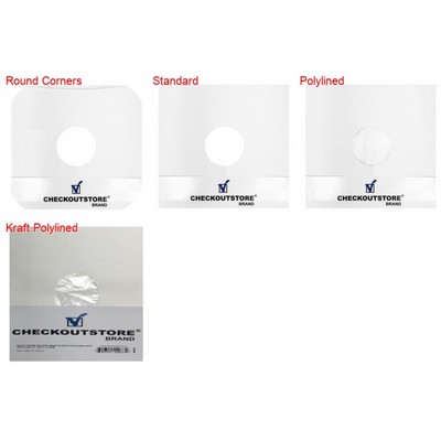 CheckOutStore Paper Record With Hole for 12" Vinyl 33 RPM (Inner Sleeves) Lot
