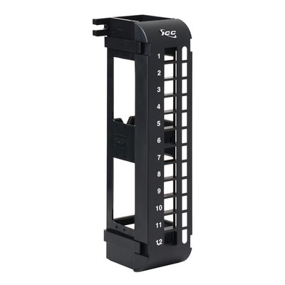 Wall Mount Patch Panel, 12 Port, with Keystone Jacks, Supports Voice, Data, A...